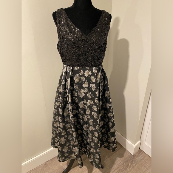 Coast Sequin & Brocade Cocktail Dress - Picture 1 of 5